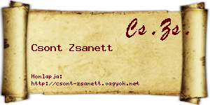 Csont Zsanett névjegykártya